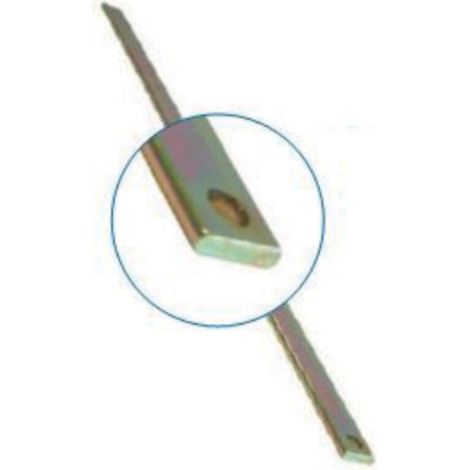 Tringle plate de crémone 16 x 4 mm longueur 130 cm coloris zingué blanc - TORBEL