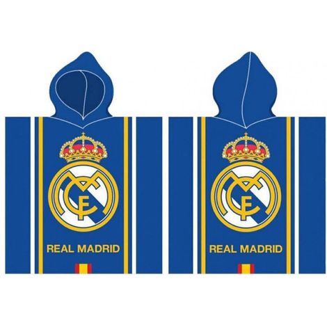 Poncho Real Madrid 100% coton, SERVIETTE PONCHO