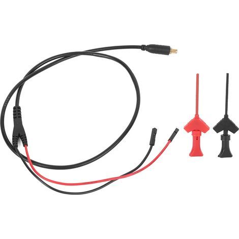 Testkabelstecker mit 2-mm-Testhaken, roter und schwarzer Öffnung für Oszilloskope (1/5)