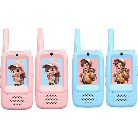 Interphone vidéo pour enfants avec écran 2 poucesdouble caméra avant et arrièremodification de la voix et animations pour enfants. (1/5)