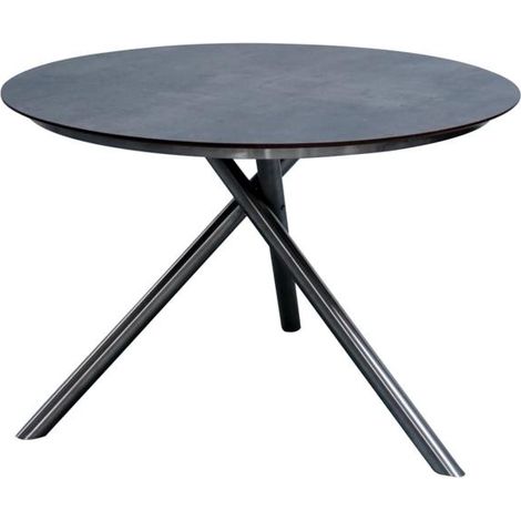 Diningtisch Carlos,Edelstahl Gestell, HPL, Ø 110 x H 75 cm