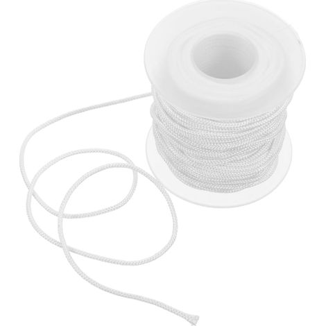 Cordon de store tressé en polyester, diamètre 2,2 mm, couleur claire, 20 mètres, pour installation (1/5)