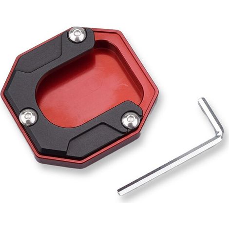 Supporto di estensione per cavalletto laterale per moto Voge SR250GT, nero e rosso (1/2)