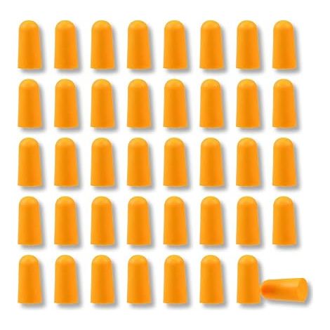 40 Paires Bouchons d'Oreilles Réutilisables Anti-Bruit 37dB Protection Auditive Dormir Ronflement Étude Voyage Isolation Acoustique (Orange) (1/4)