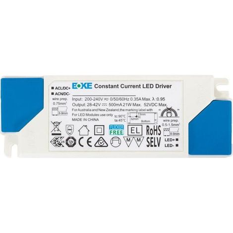 Driver No Flicker 200-240V Output 28-42V 500mA 21W BK-BEL022 BOKE 21 W