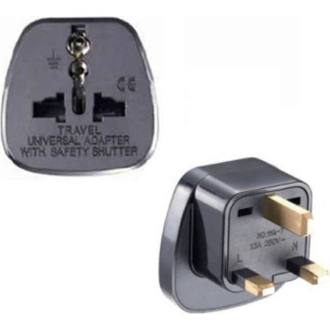 Adaptateur De Voyage Universel - Type D - Compatible Royaume-Uni Usa Afrique Du Sud Inde Italie Suisse - 110 V À 250 V - 10 A - Blanc ×1 (1/4)