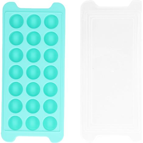 Flexible Silikon-Eiswürfelform mit abnehmbarem Deckel – 21 Fächer für selbstgemachte Eiswürfel – Ideal zum Kochen zu Hause (1/5)
