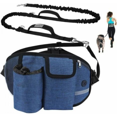 Laisse mains libres pour chien jusqu'à 110kg – Absorption de choc – Couture réfléchissante – Longueur 250 cm pour jogging et marche (1/4)