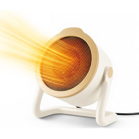 Radiateur Soufflant 500W Silencieux, Petit Chauffage Céramique d'Appoint, Faible Bruit, Bureau Chambre Nuit (1/5)