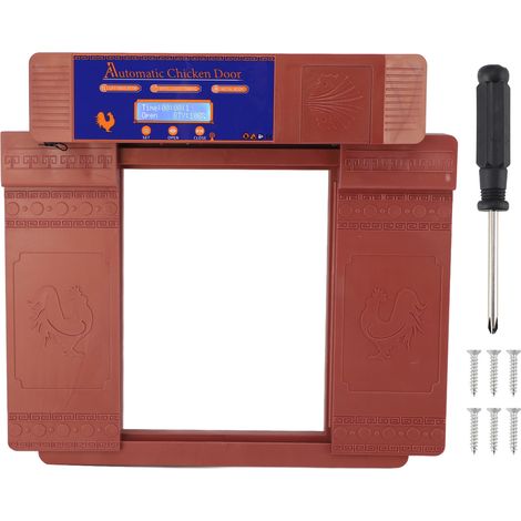 Ouvre-porte automatique pour poulailler avec minuterie, double ouverture, accessoires pour poulailler, bronze (1/5)