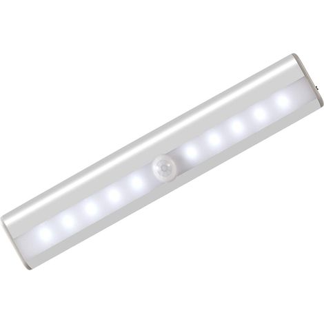 Barriera fotoelettrica con rilevatore, rilevatore di movimento a lampada, tavoletta notturna a 10 LED con striscia magnetica, alimentazione USB (wireless), armadietto automatico. (1/5)