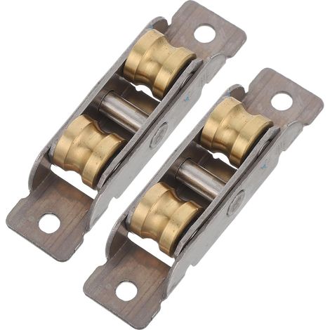 2 Pieces Furniture Rollers Sliding Double Frames Pieces Pulley Window (1/5)