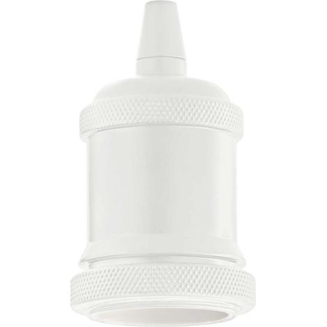 Portalampada Metallo Bianco 1 Luce E27 (1/4)