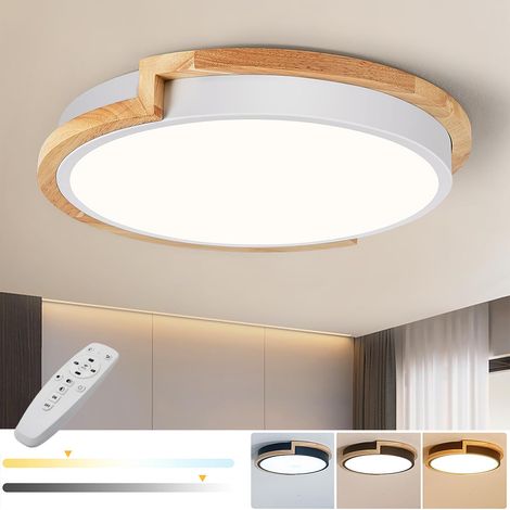 Plafonnier LED 40 cm à intensité variable, plafonnier moderne à encastrer avec télécommande, lumière décorative blanche, 3 températures de couleur (1/5)