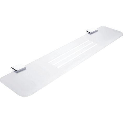 Nimco Kibo - Tablette avec trous fraisés, longueur 500 mm, plexiglas mat/chrome Ki X350-26 (1/3)
