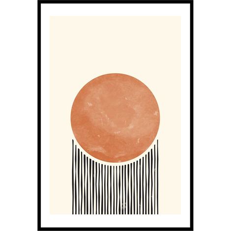 Affiche encadrée abstraite jungle colorée