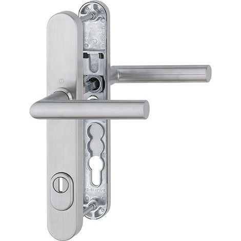 HOPPE® Schutz-Drückergarnitur mit Schmalschild Amsterdam E1400F/3359ZA/3357N, Edelstahl, 3730172 (1/4)