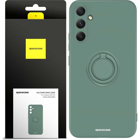 Anello in silicone Spacecase per Galaxy A34 5G, verde scuro (1/5)