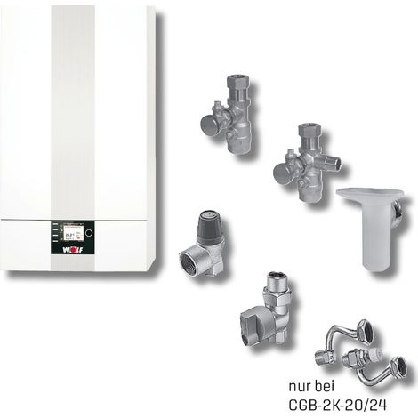 Wolf Paket Brennwerttherme CGB-2K-20 Regelung BM-2, Aufputz