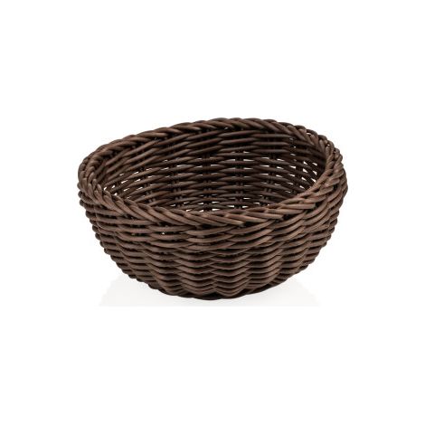 Panier rond Ø 20 cm H 8 cm brun foncé polypropylène WEAVER PRO - Was Germany (1/2)