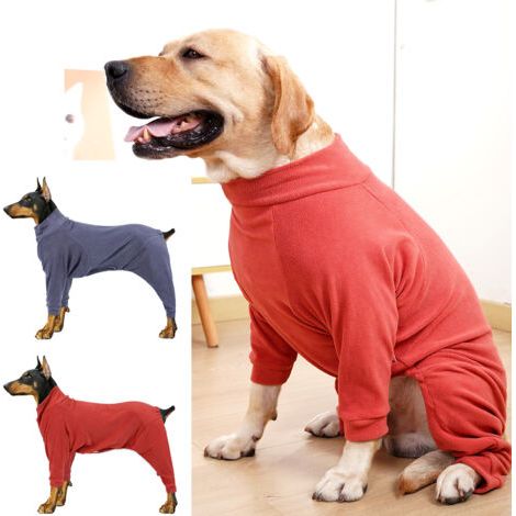 Veste polaire pour chien, manteau d'hiver chaud, pull à quatre pattes pour chiens de taille moyenne et grande.A (1/5)