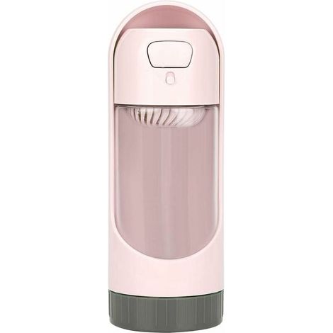 Distributore portatile di acqua per gatti a prova di perdite, per passeggiate all'aperto e viaggi (rosa) (1/4)