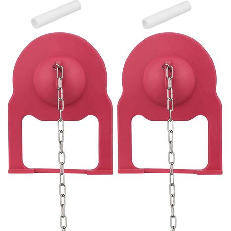Lot de 2 clapets de toilettes universels, caoutchouc (1/5)