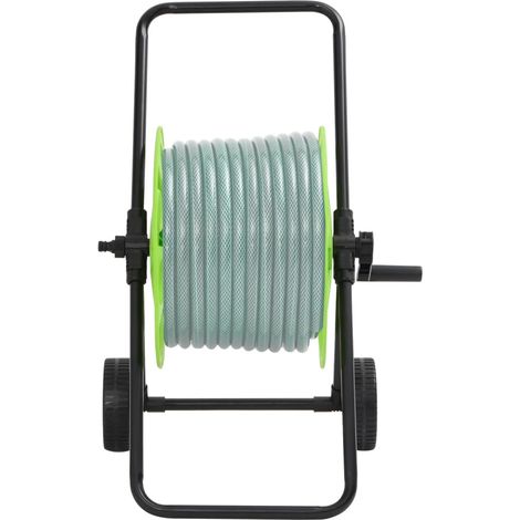 Enrouleur de tuyau en acier vert 60 m 1/2" (1/5)
