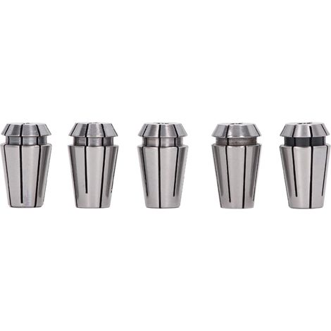 5-teiliges CNC-Gravur-Spannzangenfutter mit Aufbewahrungsbehälter, Federstahl-Fräs- und Drehmaschinen-Gewindeschneid-Spannzangenset (1/5)