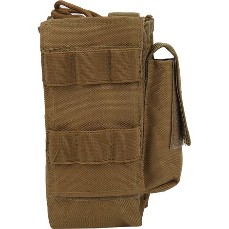 Étui radio étanche Molle mini, pochette porte-talkie-walkie avec poches latérales, Tan (1/5)