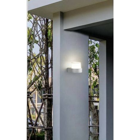 TrAdE Shop Traesio - Applique Moderna A Led Grigio Esterno Da Parete 7 W Luce 6500k 3000k 4000k Es57 - -Bianco Naturale -