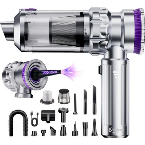 Kabelloser Handstaubsauger 28000Pa, 4-in-1 mit Zubehör, Silberviolett (1/5)