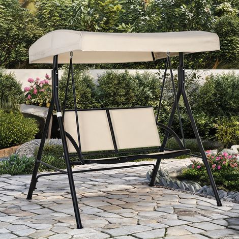 Hamac beige en acero Textilene 140 x 118 x 162 cm (1/5)
