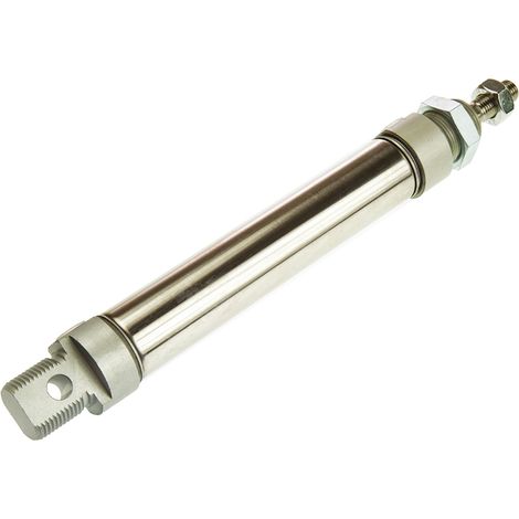 Vérin pneumatique miniature RS PRO Double Action , alésage de 25mm, course de 100mm ( Prix pour 1 ) (1/2)