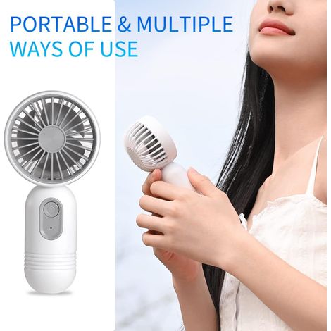 VanSmaGo Lot de mini ventilateurs portables rechargeables par USB, petits ventilateurs à main avec 3 vitesses pour voyage/camping/extérieur/maison/bureau
