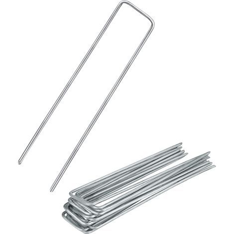 200 Piquets, Acier galvanisé, Anti-rouille, Fixation sol, Jardin, Bâche (1/5)