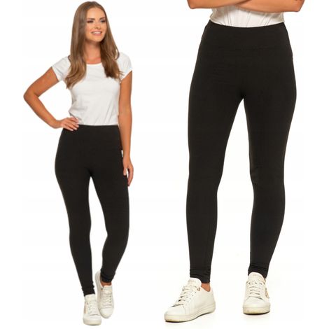 Leggings acanalados de cintura alta para mujer, modernos y deportivos, Moraj L/XL, negros (1/5)
