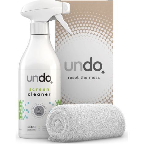 Undo Screen Cleaner Spray (500ml) with Microfibre Cloth