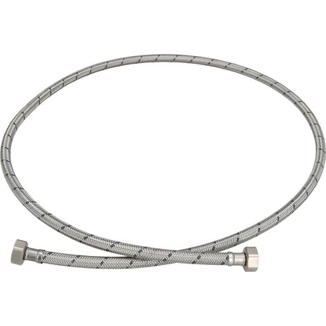 KOTARBAU® Flexible Robinet 1/2"x1/2" - Tuyau Robinet 150cm - Acier Inoxydable - Rallonge Robinet Cuisine Flexible - Tuyau Robinet Cuisine Flexible - Tuyau Flexible Plomberie - Argent (1/4)