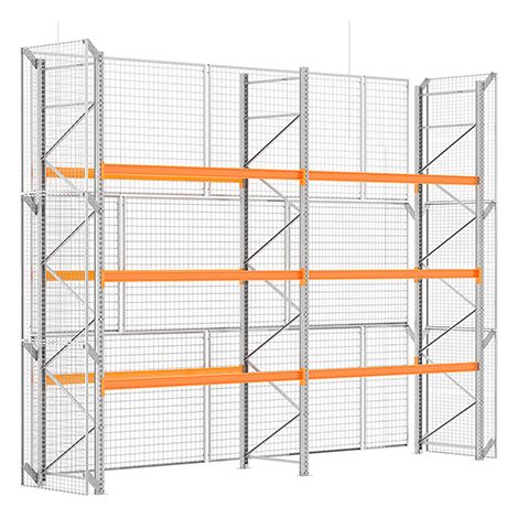 Scaffalatura sicura per pallet 3 piani - Altezza 5000 mm - Lunghezza 2700 mm - RAYPALSE/3N/5027