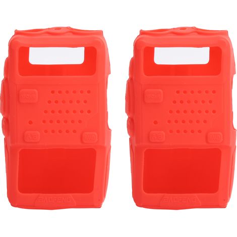 Coque Silicone Pour Talkie-Walkie - Protection Souple pour Baofeng UV-5R - Compatible Mini Radio Bidirectionnelle - Lot de 2