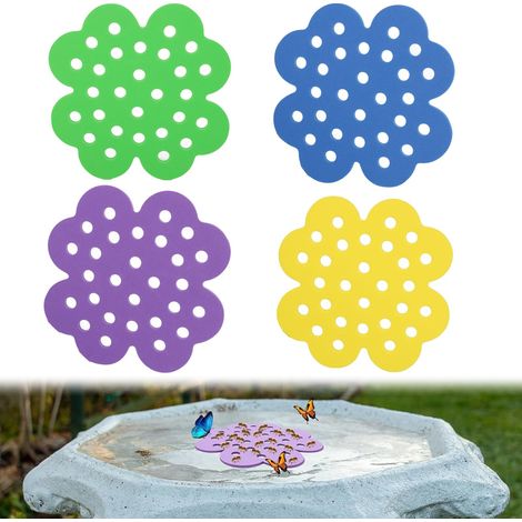 Un ensemble de 4 îles flottantes pour abeilles, mangeoires à abeilles de jardin, pour nourrir les abeilles et décorer le jardin extérieur. (1/5)