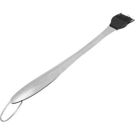 Set de 2 pinceaux à huile en acier inoxydable, long manche, usage domestique, portable pour BBQ et grillades (1/5)