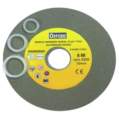 Disco/Mola/Pietra abrasiva grana 80 per smerigliatrice da banco 150mm