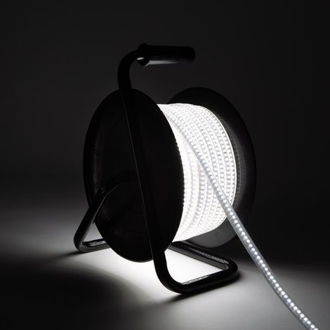 Tira LED 220V con Carrete de 25m 10W/m 1000lm/m IP65 para Obras y Eventos 6000K Blanco Frío 25 m (1/5)