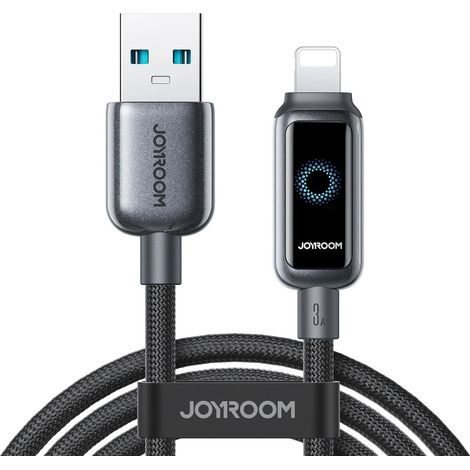Cable USB-A - Lightning 3A para iPhone, 1,2 m - Negro (1/4)