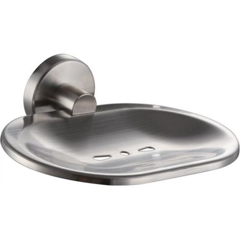 Portasapone da parete in acciaio inox spazzolato per il bagno