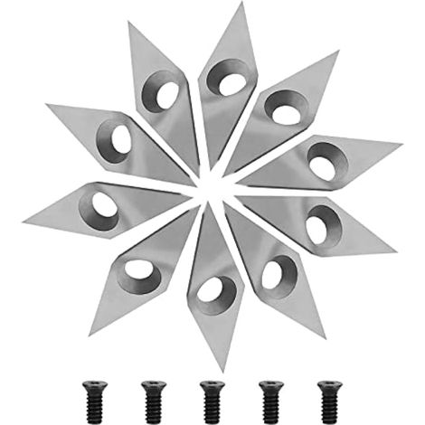 Jeu de plaques de découpe réversibles en métal dur pour burins à tourner (G) (1/5)
