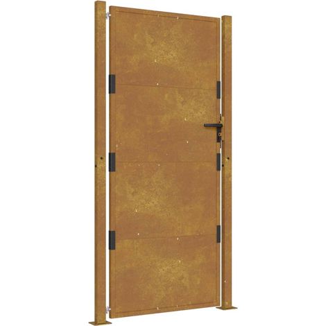 Puerta de jardín acero corten 105x180 cm vidaXL (1/5)