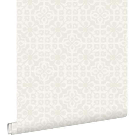 papier peint carreaux de ciment argent - ESTAhome (1/5)